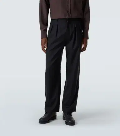 The Row Corley virgin wool flannel wide-leg pants | Thumbnail 3 The Row Corley virgin wool flannel wide-leg pants | Thumbnail 3
