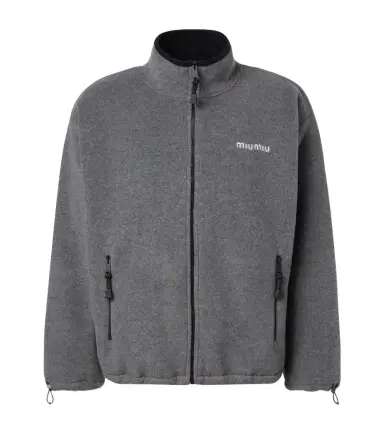 Miu Miu Logo fleece sweatshirt | Thumbnail 1 Miu Miu Logo fleece sweatshirt | Thumbnail 1