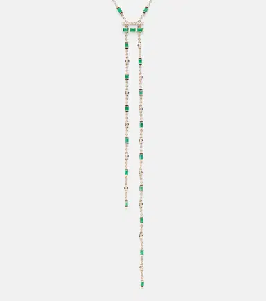 SHAY JEWELRY Cascade Y 18kt gold necklace with emeralds and diamonds | Thumbnail 2 SHAY JEWELRY Cascade Y 18kt gold necklace with emeralds and diamonds | Thumbnail 2