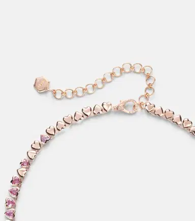 Shay Jewelry 18kt rose gold tennis necklace with sapphires and diamond | Thumbnail 2 Shay Jewelry 18kt rose gold tennis necklace with sapphires and diamond | Thumbnail 2