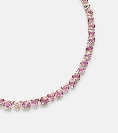 Shay Jewelry 18kt rose gold tennis necklace with sapphires and diamond | Thumbnail 6 Shay Jewelry 18kt rose gold tennis necklace with sapphires and diamond | Thumbnail 6