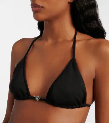 Prada Logo triangle bikini top | Thumbnail 2 Prada Logo triangle bikini top | Thumbnail 2