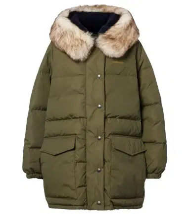 Prada Re-Nylon shearling-trimmed down coat | Thumbnail 1 Prada Re-Nylon shearling-trimmed down coat | Thumbnail 1