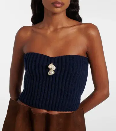 Prada Embellished wool and cashmere crop top | Thumbnail 4 Prada Embellished wool and cashmere crop top | Thumbnail 4
