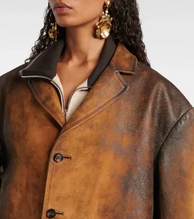 Miu Miu Oversized suede jacket | Thumbnail 3 Miu Miu Oversized suede jacket | Thumbnail 3
