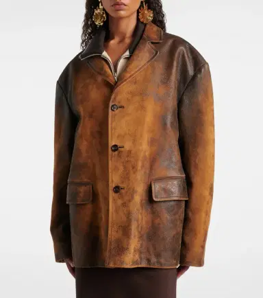 Miu Miu Oversized suede jacket | Thumbnail 7 Miu Miu Oversized suede jacket | Thumbnail 7
