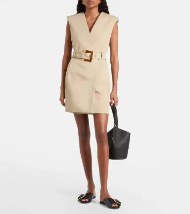 Balmain Belted cotton minidress | Thumbnail 4 Balmain Belted cotton minidress | Thumbnail 4