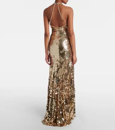Jenny Packham Mars gathered sequined gown | Thumbnail 3 Jenny Packham Mars gathered sequined gown | Thumbnail 3