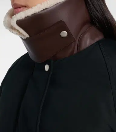 Loewe Shearling-trimmed cotton-blend jacket | Thumbnail 2 Loewe Shearling-trimmed cotton-blend jacket | Thumbnail 2