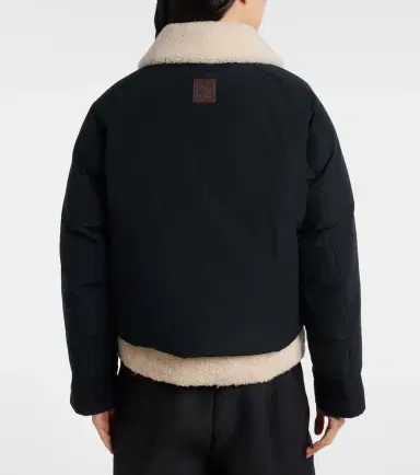 Loewe Shearling-trimmed cotton-blend jacket | Thumbnail 3 Loewe Shearling-trimmed cotton-blend jacket | Thumbnail 3