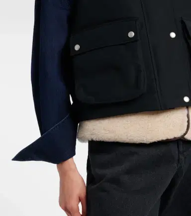Loewe Shearling-trimmed cotton-blend vest | Thumbnail 7 Loewe Shearling-trimmed cotton-blend vest | Thumbnail 7