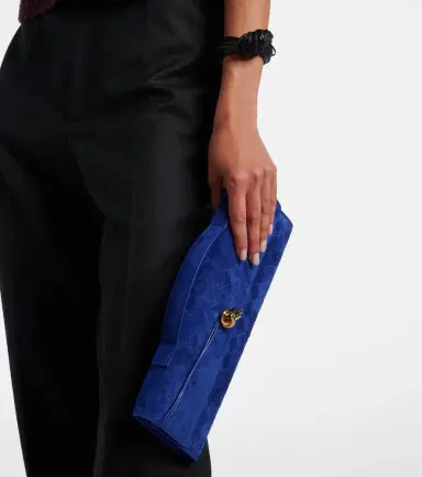 Bottega Veneta Intrecciato suede clutch | Thumbnail 5 Bottega Veneta Intrecciato suede clutch | Thumbnail 5