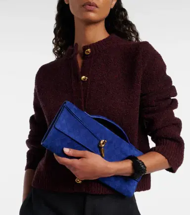 Bottega Veneta Intrecciato suede clutch | Thumbnail 8 Bottega Veneta Intrecciato suede clutch | Thumbnail 8