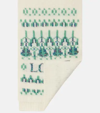 Loewe Logo sequined wool-blend jacquard scarf | Thumbnail 3 Loewe Logo sequined wool-blend jacquard scarf | Thumbnail 3