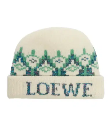 Loewe Fair Isle sequined wool-blend beanie | Thumbnail 1 Loewe Fair Isle sequined wool-blend beanie | Thumbnail 1