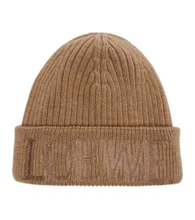 Loewe Logo embroidered ribbed-knit wool beanie | Thumbnail 1 Loewe Logo embroidered ribbed-knit wool beanie | Thumbnail 1