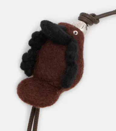 Loewe Leather-trimmed wool bag charm | Thumbnail 3 Loewe Leather-trimmed wool bag charm | Thumbnail 3
