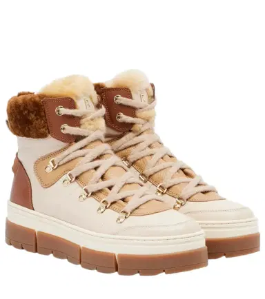 Bogner Vaduz shearling-trimmed leather ankle boots | Thumbnail 1 Bogner Vaduz shearling-trimmed leather ankle boots | Thumbnail 1