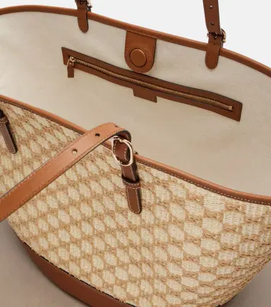 Gucci GG Large raffia-effect tote bag | Thumbnail 2 Gucci GG Large raffia-effect tote bag | Thumbnail 2