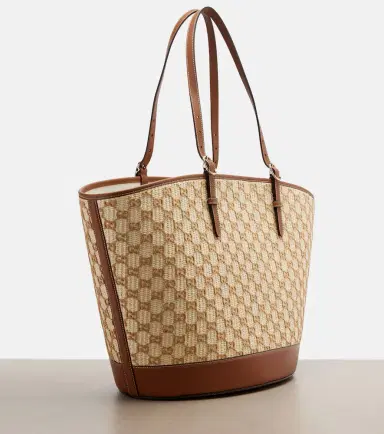 Gucci GG Large raffia-effect tote bag | Thumbnail 4 Gucci GG Large raffia-effect tote bag | Thumbnail 4