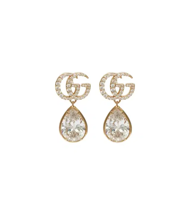 GG Marmont crystal-embellished drop earrings GG Marmont crystal-embellished drop earrings