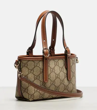 Gucci GG Canvas leather-trimmed top-handle bag | Thumbnail 3 Gucci GG Canvas leather-trimmed top-handle bag | Thumbnail 3