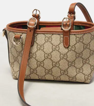 Gucci GG Canvas leather-trimmed top-handle bag | Thumbnail 4 Gucci GG Canvas leather-trimmed top-handle bag | Thumbnail 4