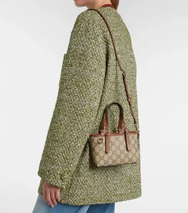 Gucci GG Canvas leather-trimmed top-handle bag | Thumbnail 5 Gucci GG Canvas leather-trimmed top-handle bag | Thumbnail 5