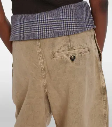 Loewe Wool-trimmed barrel-leg jeans | Thumbnail 4 Loewe Wool-trimmed barrel-leg jeans | Thumbnail 4