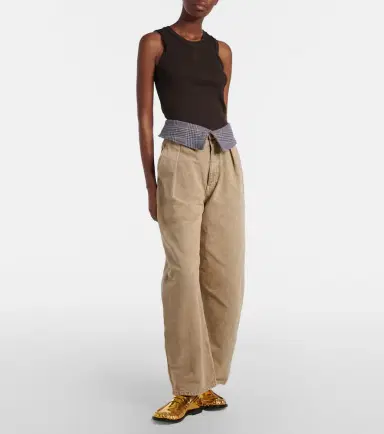 Loewe Wool-trimmed barrel-leg jeans | Thumbnail 6 Loewe Wool-trimmed barrel-leg jeans | Thumbnail 6
