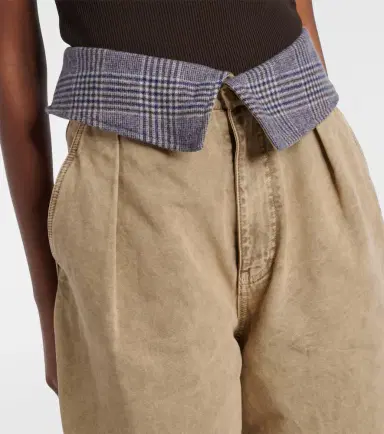 Loewe Wool-trimmed barrel-leg jeans | Thumbnail 7 Loewe Wool-trimmed barrel-leg jeans | Thumbnail 7