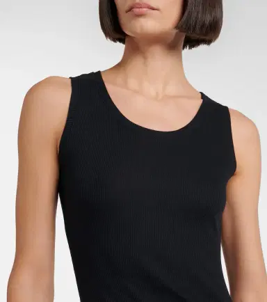 Loewe Belted ribbed-knit draped cotton-blend midi dress | Thumbnail 2 Loewe Belted ribbed-knit draped cotton-blend midi dress | Thumbnail 2