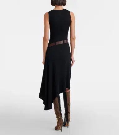 Loewe Belted ribbed-knit draped cotton-blend midi dress | Thumbnail 5 Loewe Belted ribbed-knit draped cotton-blend midi dress | Thumbnail 5