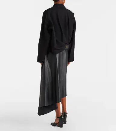 Loewe Asymmetric draped leather midi skirt | Thumbnail 6 Loewe Asymmetric draped leather midi skirt | Thumbnail 6