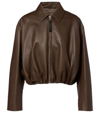 Loewe Draped leather jacket | Thumbnail 1 Loewe Draped leather jacket | Thumbnail 1