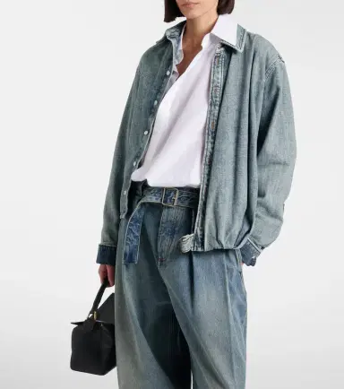Loewe Draped belted denim shirt | Thumbnail 4 Loewe Draped belted denim shirt | Thumbnail 4