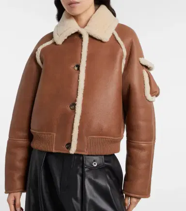 Loewe Shearling-trimmed leather blouson | Thumbnail 4 Loewe Shearling-trimmed leather blouson | Thumbnail 4