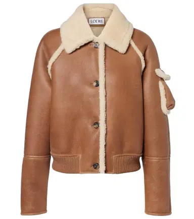 Loewe Shearling-trimmed leather blouson | Thumbnail 1 Loewe Shearling-trimmed leather blouson | Thumbnail 1