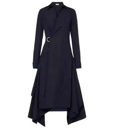 Loewe Draped cotton wrap dress | Thumbnail 1 Loewe Draped cotton wrap dress | Thumbnail 1