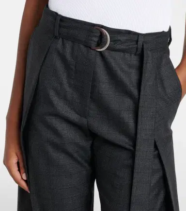 Loewe Checked belt wool barrel-leg pants | Thumbnail 3 Loewe Checked belt wool barrel-leg pants | Thumbnail 3
