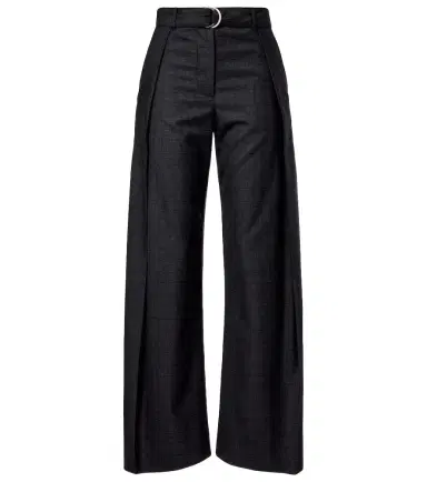 Loewe Checked belt wool barrel-leg pants | Thumbnail 1 Loewe Checked belt wool barrel-leg pants | Thumbnail 1