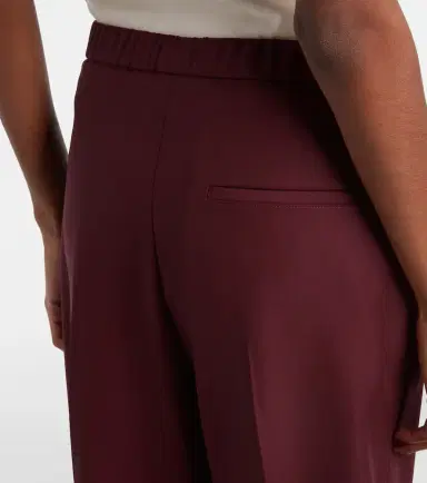 Loewe Leather-trimmed wool wide-leg pants | Thumbnail 2 Loewe Leather-trimmed wool wide-leg pants | Thumbnail 2