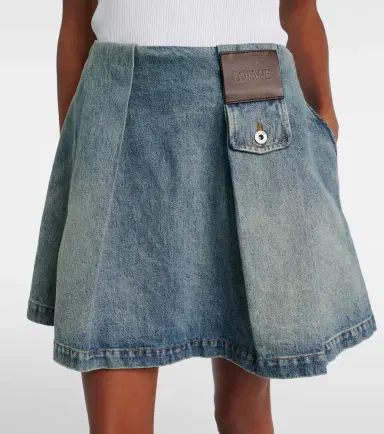Loewe Pleated denim miniskirt | Thumbnail 2 Loewe Pleated denim miniskirt | Thumbnail 2