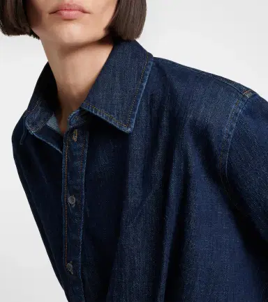 Loewe Gathered denim shirt | Thumbnail 2 Loewe Gathered denim shirt | Thumbnail 2