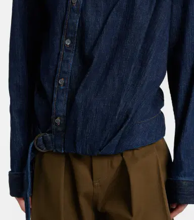 Loewe Gathered denim shirt | Thumbnail 3 Loewe Gathered denim shirt | Thumbnail 3