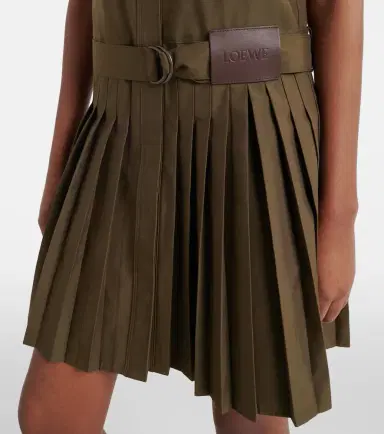 Loewe Belted pleated cotton-blend shirt dress | Thumbnail 4 Loewe Belted pleated cotton-blend shirt dress | Thumbnail 4