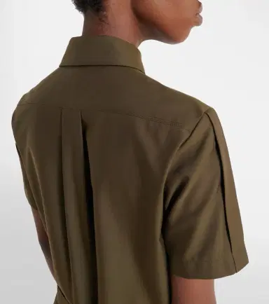 Loewe Belted pleated cotton-blend shirt dress | Thumbnail 5 Loewe Belted pleated cotton-blend shirt dress | Thumbnail 5