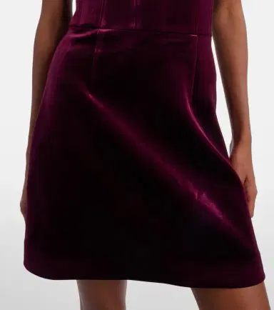 Rebecca Vallance Floral-appliqué velvet minidress | Thumbnail 4 Rebecca Vallance Floral-appliqué velvet minidress | Thumbnail 4