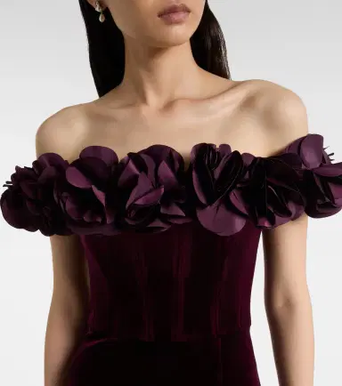 Rebecca Vallance Charles off-shoulder velvet gown | Thumbnail 2 Rebecca Vallance Charles off-shoulder velvet gown | Thumbnail 2