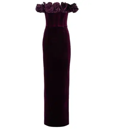 Rebecca Vallance Charles off-shoulder velvet gown | Thumbnail 1 Rebecca Vallance Charles off-shoulder velvet gown | Thumbnail 1